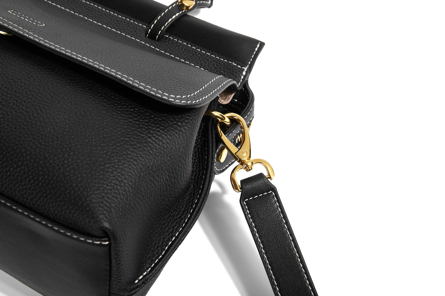 Borsa Amanda - Nero con cuciture a contrasto